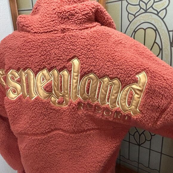 Disneyland Spirit Jersey Rose Gold Sherpa Pullover Hoodie Size S NWT - Picture 8 of 16